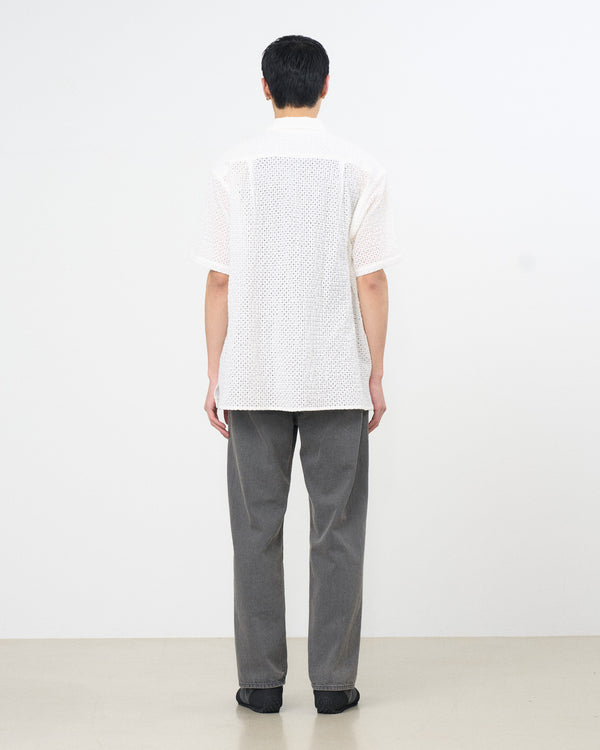 Denim Wide Straight Pants Vintage Wash