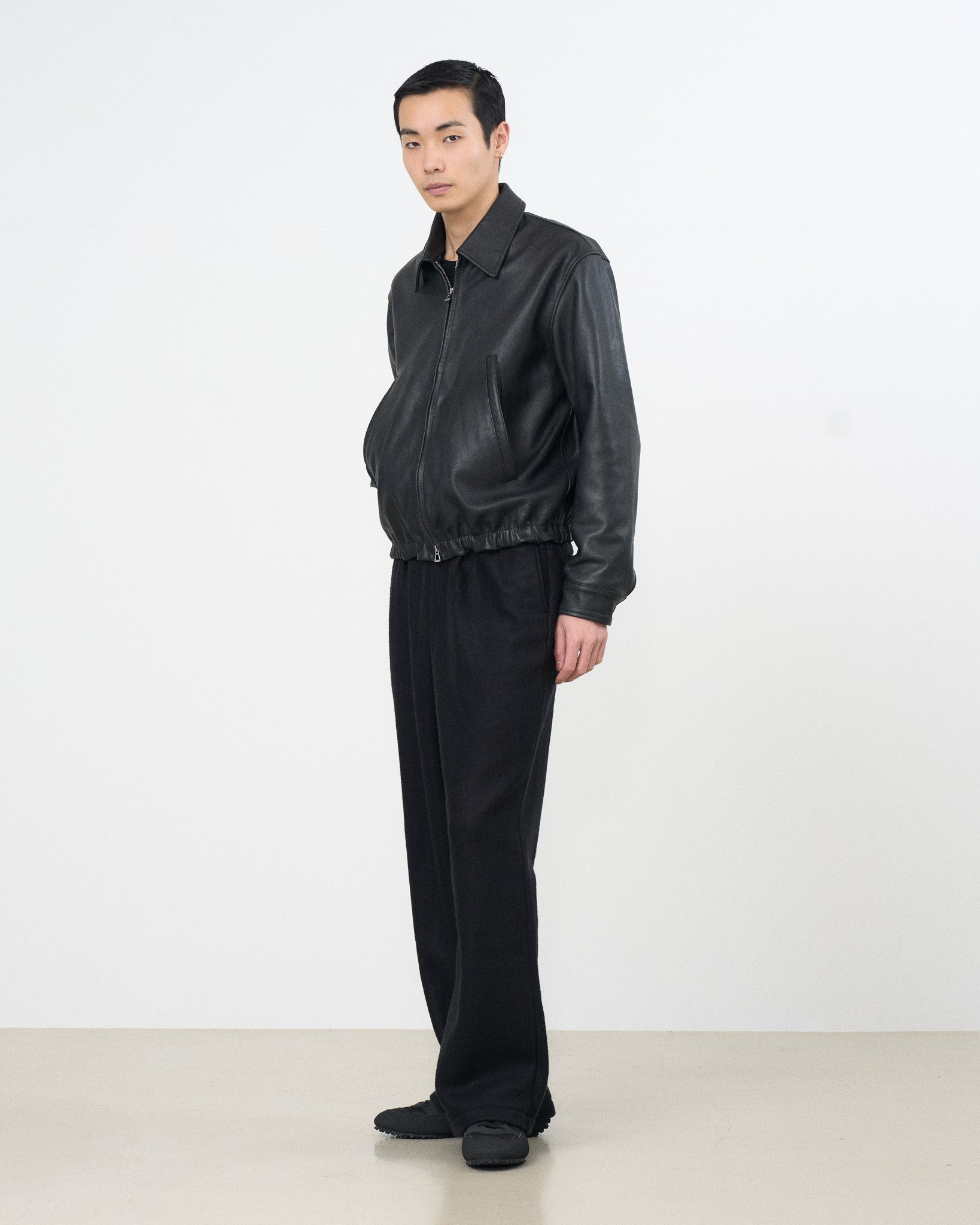 Carf Leather Zip Blouson | YOKE Official Website